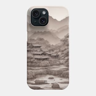 chinese town painting Phone Case