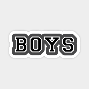 Varsity "Boys" - Queer Pride - BLK Text Magnet