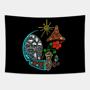 Puerto Rico Taino Symbols Tapestry