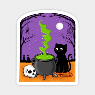 Cat and Witch Magnet