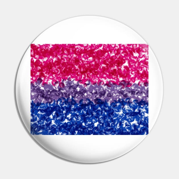 Bisexual Flag Swirl Painted Design Pin by PurposelyDesigned