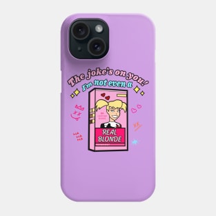 Bubble-headed blonde bimbo Phone Case