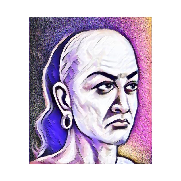 Chanakya Pink Portrait | Chanakya Artwork 7 by JustLit