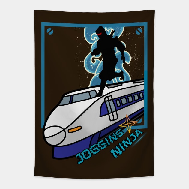 Jogging Ninja - Funny Ninja Tapestry by SEIKA by FP