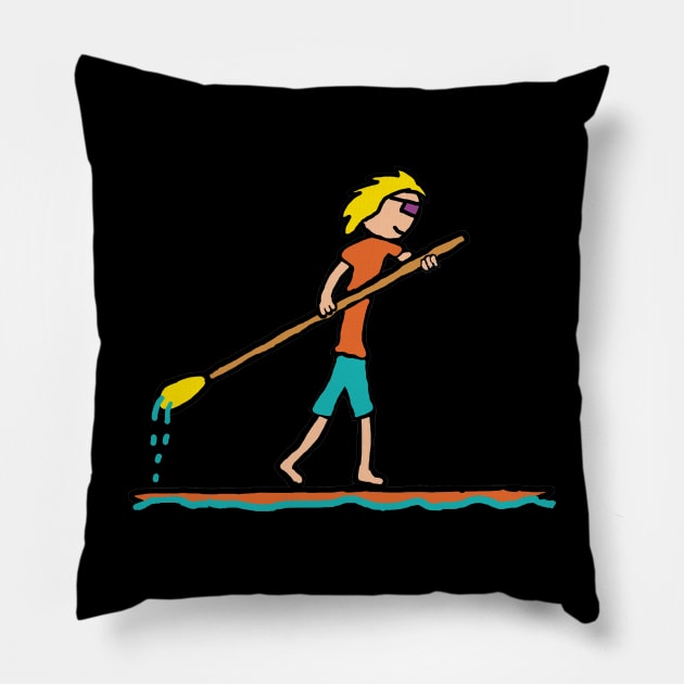 SUP Standup Paddleboard Pillow by Mark Ewbie