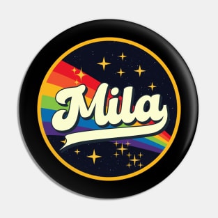 Mila // Rainbow In Space Vintage Style Pin