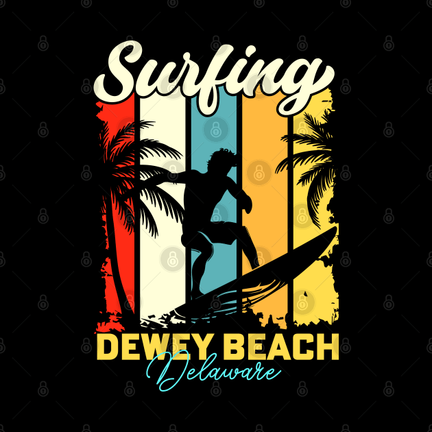 Surfing | Dewey Beach, Delaware by T-shirt US