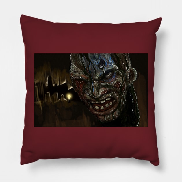 Snake Fred Pillow by CroctopusArt