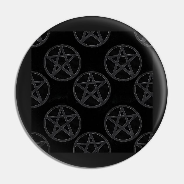 Dark Black Gothic Stone Pentagrams Pin by stickypixie