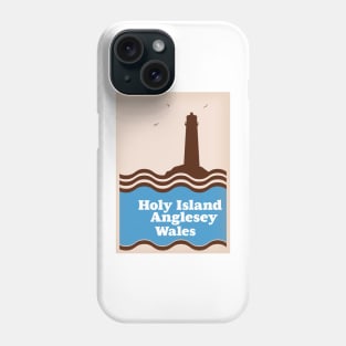 Holy Island, Anglesey, Wales travel poster Phone Case