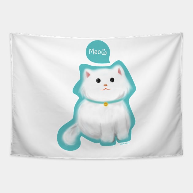 kawai neko Tapestry by dyahaditya