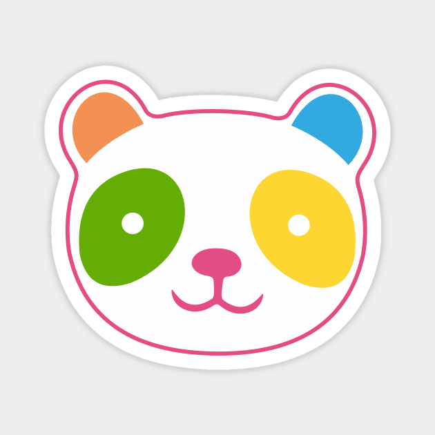Rainbow Panda Magnet by XOOXOO