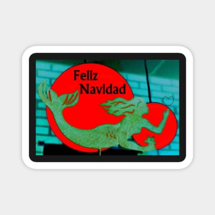 Christmas Mermaid - Spanish Magnet