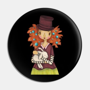 Lady with Rabbit Pin