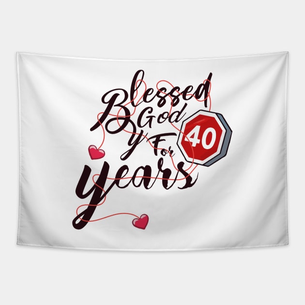 40th Birthday Tapestry by Deep Box