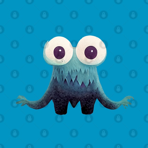 Cute Blue Monster With Big Eyes by CuteMonsters