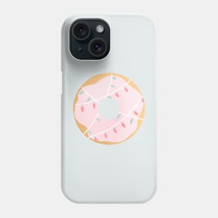 Pink christmas lights donut Phone Case