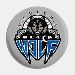 Madison Black Wolf Pin