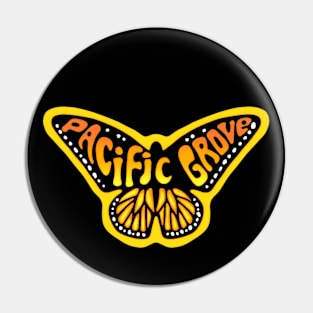 Pacific Grove Monarch Butterfly Word Art Pin