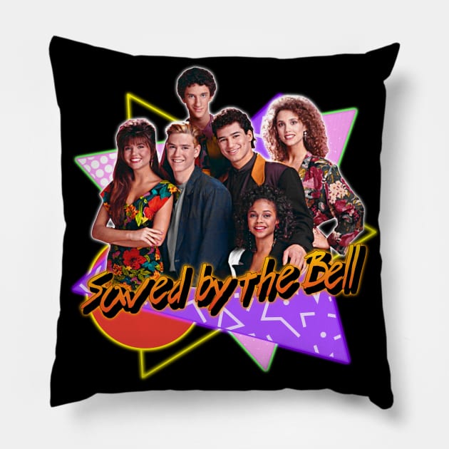 Saved By The Bell // 90s Kid Nostalgia Fan Art Pillow by darklordpug