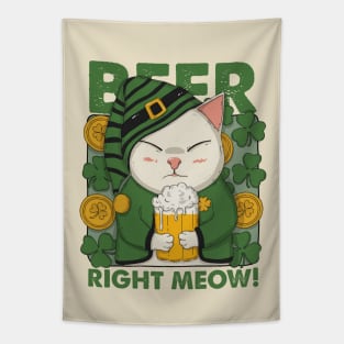 Beer Right Meow Tapestry