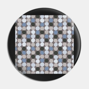 Midcentury Modern Dots - Blue and Charcoal Gray Palette Pin