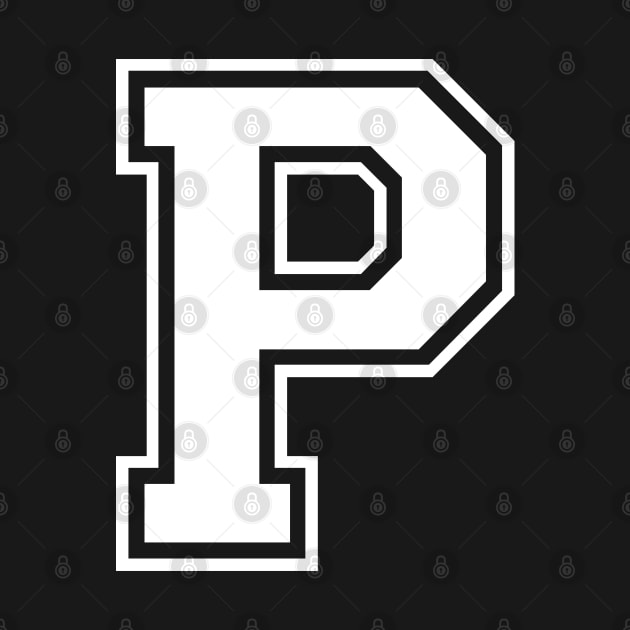 Initial Letter P - Varsity Style Design by Hotshots