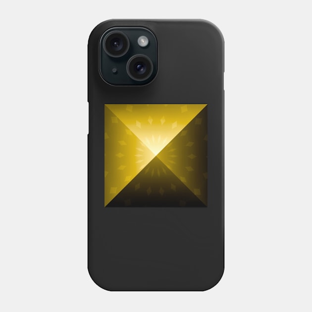 Sacred Geometry 3D Gold Pyramids Phone Case by PlanetMonkey