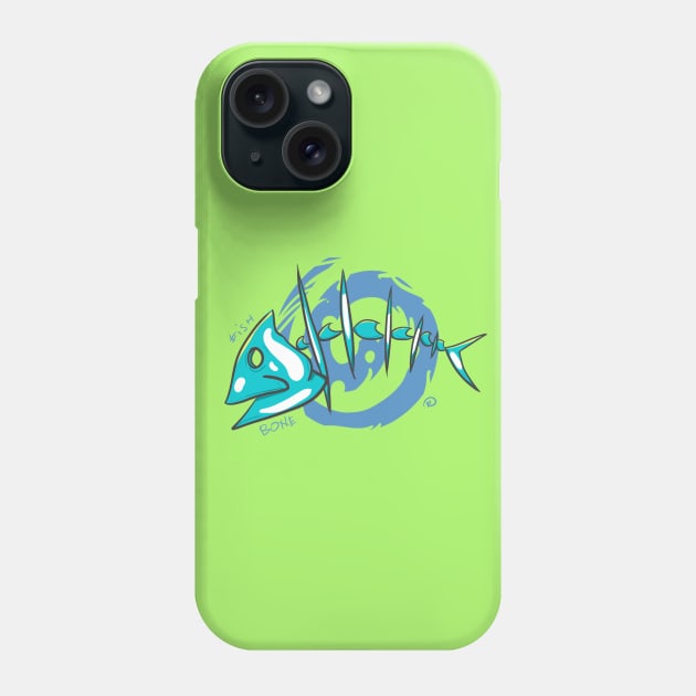 Fish bone summer design Phone Case by Roningasadesign