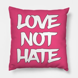 Love Not Hate by Basement Mastermind Pillow