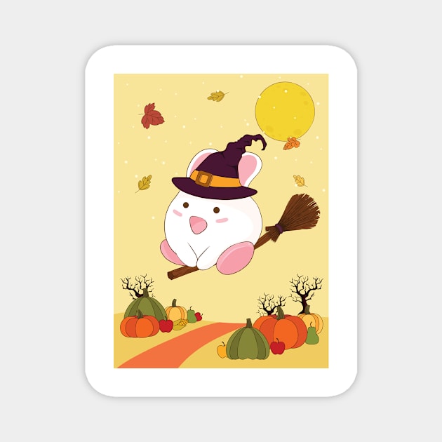 Bunny Witch Magnet by Anicue