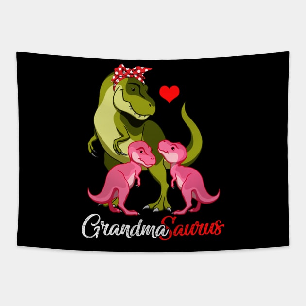 Grandmasaurus T-Shirt T-rex Grandma Saurus Dinosaur Tapestry by johnbbmerch