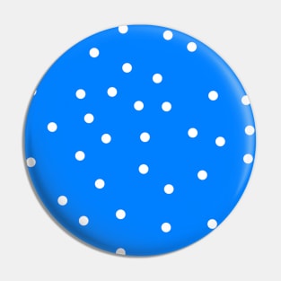 Polka Dots | Polka Dot Blue and White | Artistic Design Pin