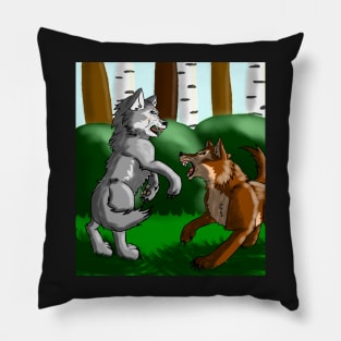 The Wolf's Fight Pillow