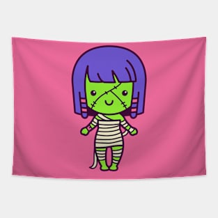 Cute Kawaii Mummy Girl Cartoon Tapestry