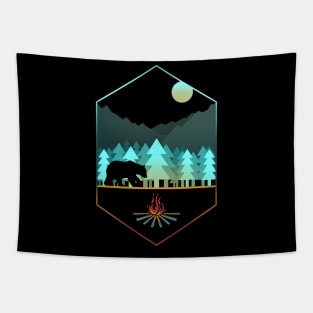 A wild campfire Tapestry