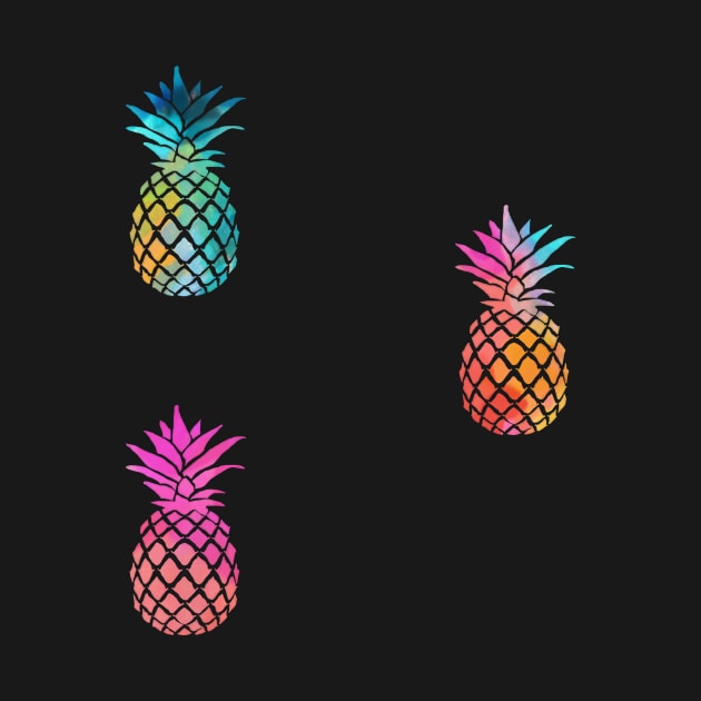 Colorful Pineapples by lolosenese