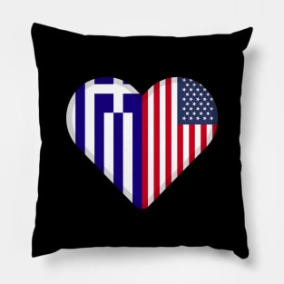 half greek, half american Pillow