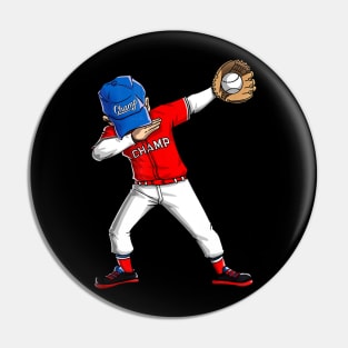 Dabbing Baseball Catcher Pitcher Gifts Pin