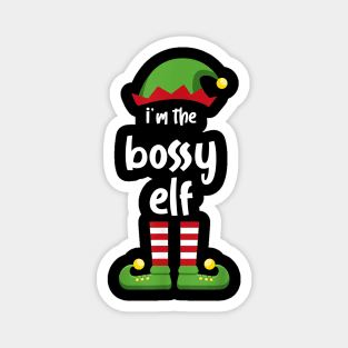 I'm The Bossy Elf Family Matching Christmas Pajama Gifts Magnet