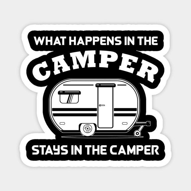 What Happens In The Camper Stays In The Camper Magnet by fromherotozero