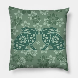 Kissing Bunnies Pillow