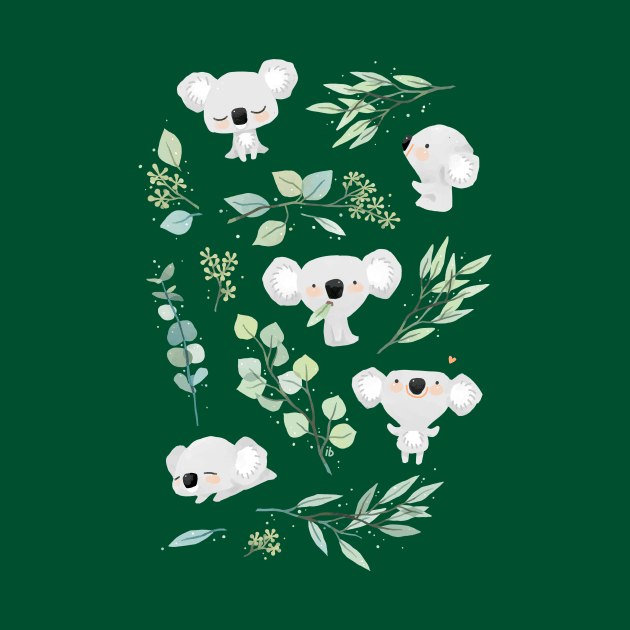 Koala and eucalyptus by Freeminds