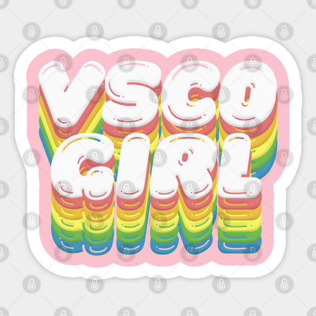 Vsco Girl Retro Rainbow Typography Design Vsco Girl Outfits