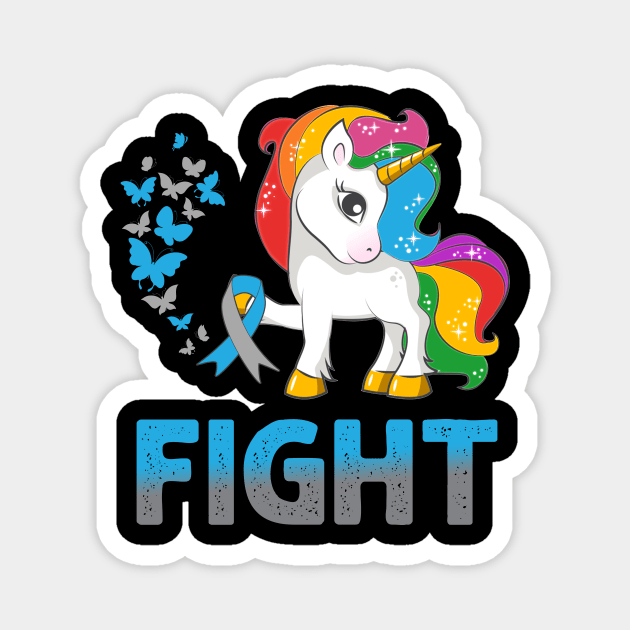 Fight Diabetes Awareness Unicorn Magnet by Simpsonfft