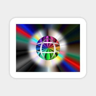 Rainbow Fire Ball Magnet