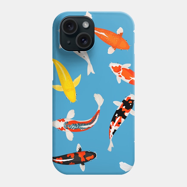 Colorful Koi Fish Phone Case by machmigo