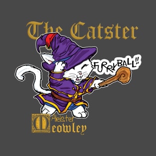 Fantasy Kitten Serie: The Catster Purple Variant - wizard cat, sorcerer, magic T-Shirt