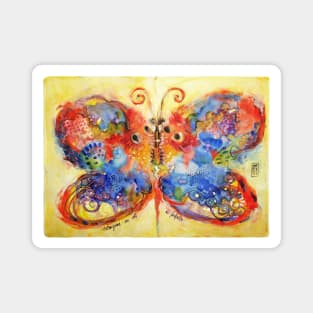 Abstractions on butterfly wings Magnet
