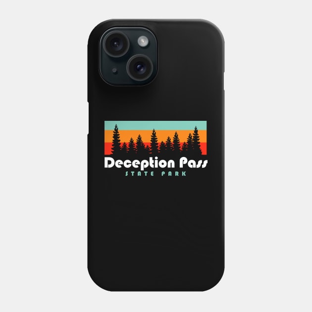 Deception Pass State Park Hikes Washington Camping Bridge Phone Case by PodDesignShop